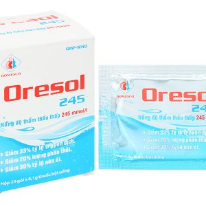 Oresol 245 DMC phòng và trị mất điện giải và nước trong tiêu chảy cấp (20 gói x 4,1g)
