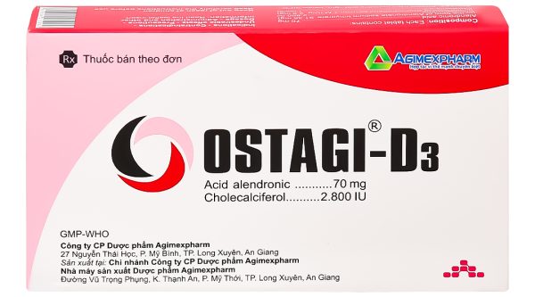 Ostagi-D3 ngăn ngừa và điều trị loãng xương (1 vỉ x 4 viên)