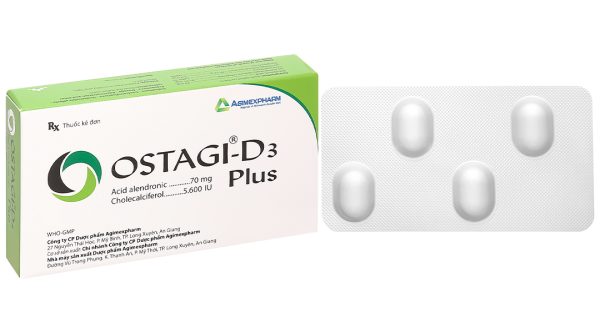 Ostagi-D3 Plus ngăn ngừa và điều trị loãng xương (1 vỉ x 4 viên)