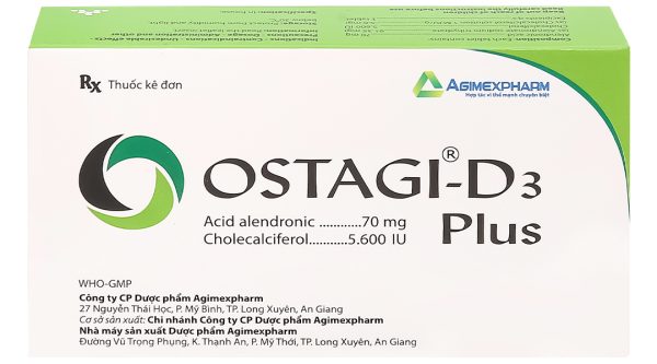 Ostagi-D3 Plus ngăn ngừa và điều trị loãng xương (1 vỉ x 4 viên)