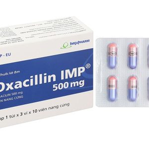 Oxacillin IMP 500mg trị nhiễm khuẩn đường hô hấp, nhiễm khuẩn ở xương (3 vỉ x 10 viên)