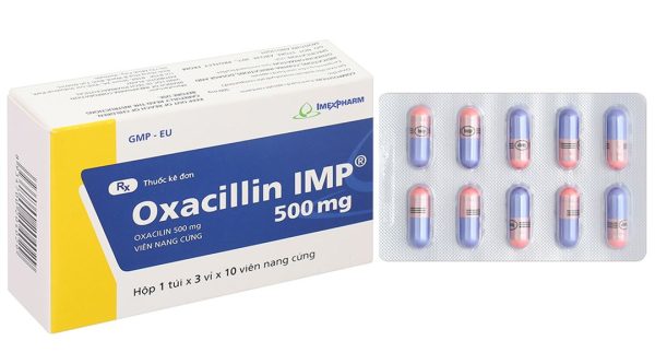 Oxacillin IMP 500mg trị nhiễm khuẩn đường hô hấp, nhiễm khuẩn ở xương (3 vỉ x 10 viên)