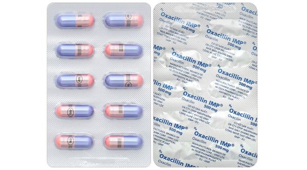 Oxacillin IMP 500mg trị nhiễm khuẩn đường hô hấp, nhiễm khuẩn ở xương (3 vỉ x 10 viên)