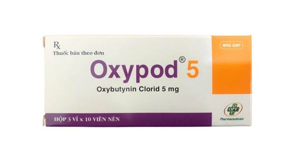 Oxypod 5 trị bàng quang không ổn định do rối loạn thần kinh bàng quang (3 vỉ x 10 viên)