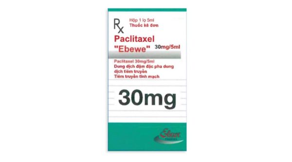 Dung dịch pha truyền Paclitaxel Ebewe 30mg/5ml điều trị ung thư biểu mô lọ 5ml