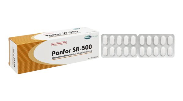 Panfor SR-500 trị đái tháo đường (5 vỉ x 20 viên)