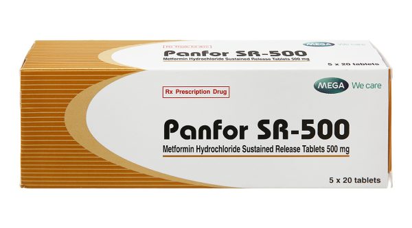 Panfor SR-500 trị đái tháo đường (5 vỉ x 20 viên)