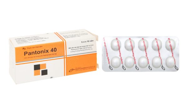 Pantonix 40 trị trào ngược dạ dày, thực quản (5 vỉ x 10 viên)