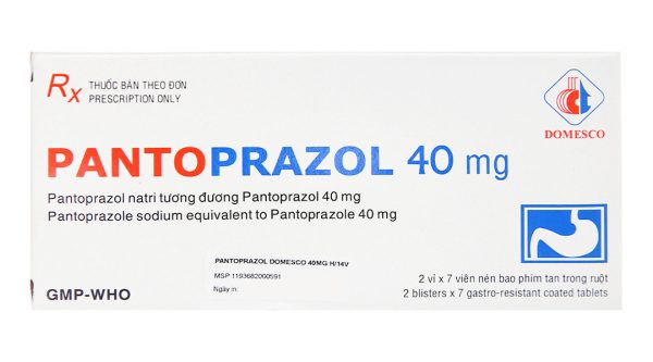 Pantoprazol Domesco 40mg điều trị viêm loét dạ dày (2 vỉ x 7 viên)