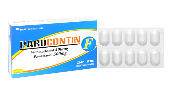 Parocontin F giảm đau trường hợp có liên quan đến co thắt cơ - xương (3 vỉ x 10 viên)