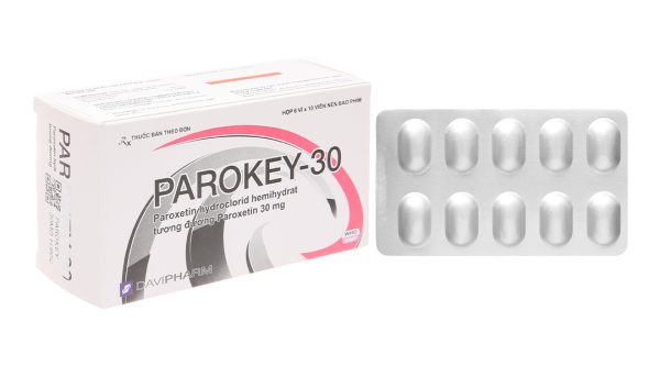 Parokey-30 trị trầm cảm, rối loạn ám ảnh cưỡng chế (6 vỉ x 10 viên)