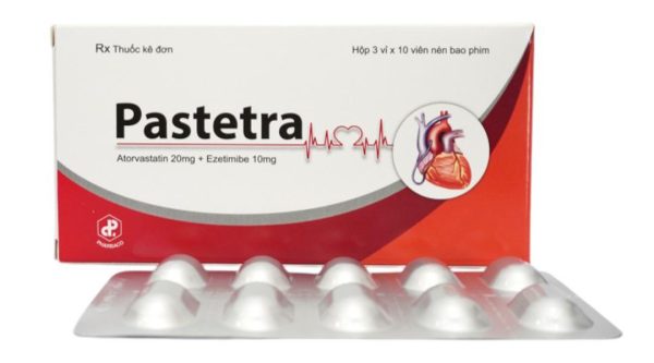 Pastetra phòng ngừa bệnh tim mạch, trị tăng cholesterol máu nguyên phát (3 vỉ x 10 viên)