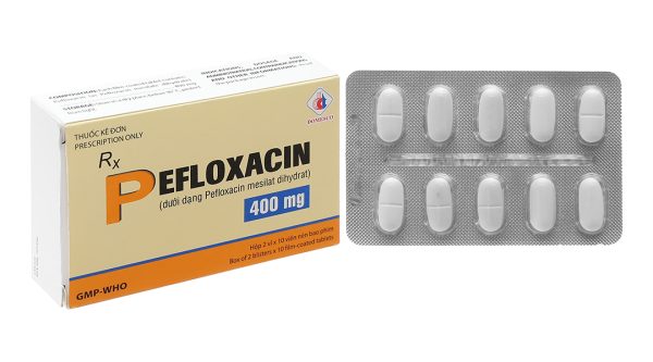 Pefloxacin Domesco 400mg trị nhiễm khuẩn (2 vỉ x 10 viên)