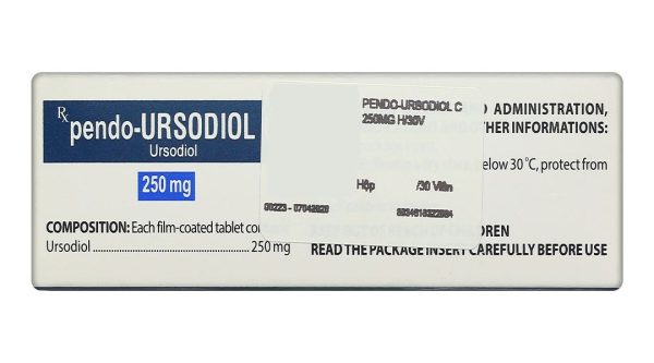 Pendo-Ursodiol C 250mg điều trị xơ gan mật nguyên phát (3 vỉ x 10 viên)