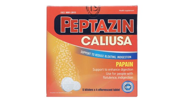 Viên sủi Peptazin CaliUSA hỗ trợ giảm đầy bụng, khó tiêu hộp 20 viên