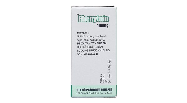 Phenytoin Danapha 100mg trị động kinh lọ 100 viên