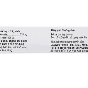 Kem bôi Philclobate trị viêm da tuýp 15g