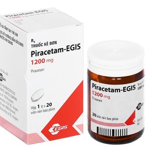 Piracetam-EGIS 1200mg trị triệu chứng của hội chứng tâm thần thực thể lọ 20 viên