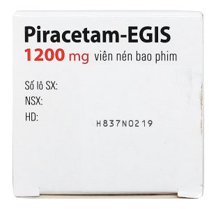 Piracetam-EGIS 1200mg trị triệu chứng của hội chứng tâm thần thực thể lọ 20 viên