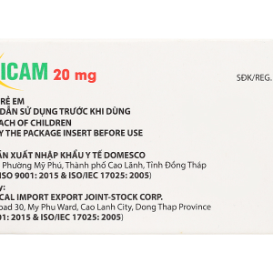 Piroxicam Domesco 20mg giảm triệu chứng của viêm khớp dạng thấp, viêm xương khớp (3 vỉ x 10 viên)