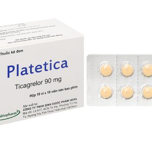 Platetica 90mg dự phòng biến cố huyết khối do xơ vữa (10 vỉ x 10 viên)