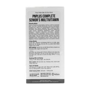PNPlus Complete Senior's Multivitamin bổ sung vitamin cho người cao tuổi hộp 100 viên