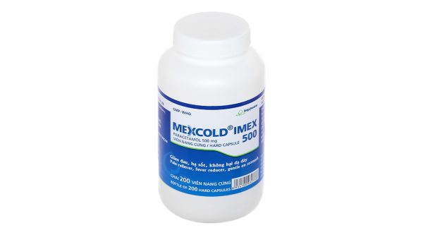 Mexcold Imex 500 giảm đau từ nhẹ đến vừa, hạ sốt chai 200 viên