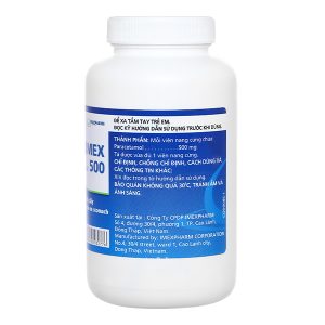 Mexcold Imex 500 giảm đau từ nhẹ đến vừa, hạ sốt chai 200 viên