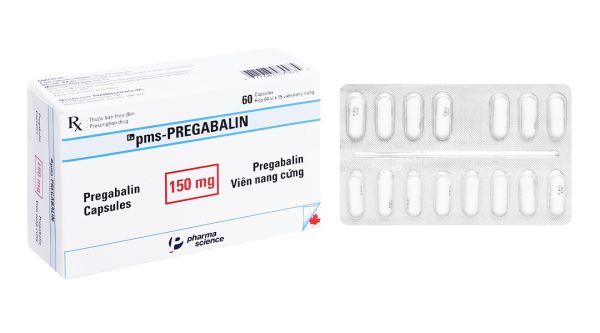 Pms-Pregabalin 150mg trị động kinh, đau dây thần kinh (4 vỉ x 15 viên)