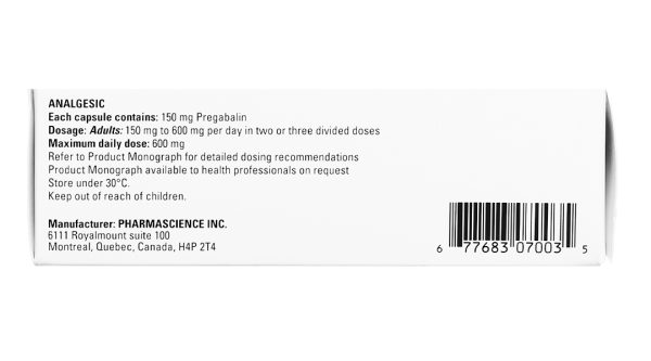 Pms-Pregabalin 150mg trị động kinh, đau dây thần kinh (4 vỉ x 15 viên)