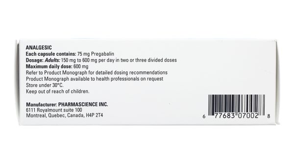 Pms-Pregabalin 75mg trị động kinh, đau dây thần kinh (4 vỉ x 15 viên)