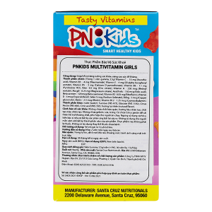 Kẹo dẻo PN Kids Multi Vitamin Girls bổ sung vitamin cho bé gái lọ 30 viên