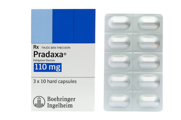 Pradaxa 110mg phòng và trị huyết khối (3 vỉ x 10 viên)