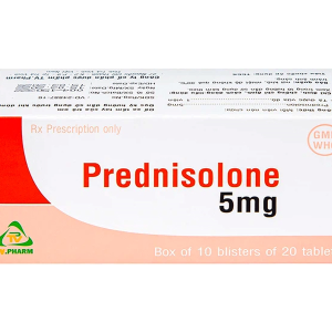 Prednisolone 5mg TV.Pharm chống viêm, chống dị ứng và ức chế miễn dịch (10 vỉ x 20 viên)
