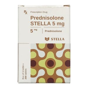 Prednisolone Stella 5mg điều trị các triệu chứng viêm, dị ứng chai 200 viên