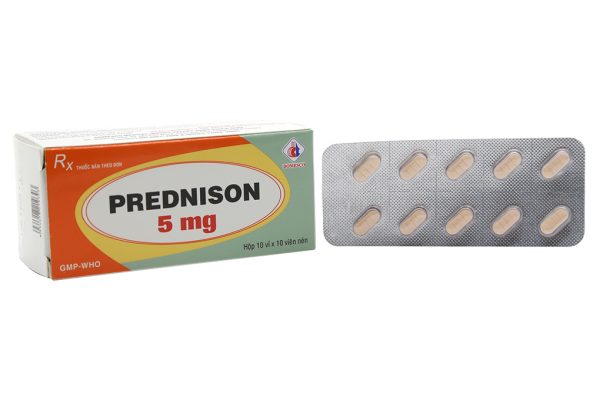 Prednison Domesco 5mg thuốc kháng viêm (10 vỉ x 10 viên)