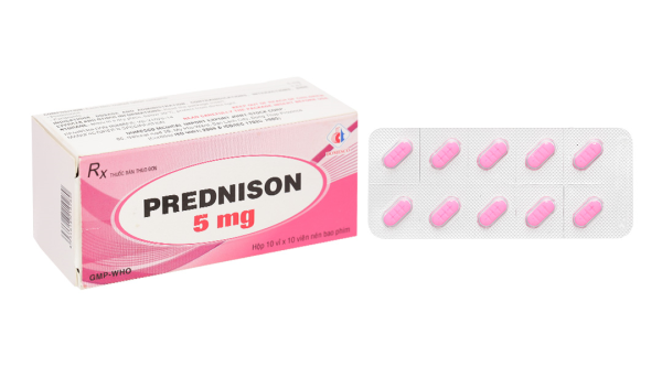 Prednison Domesco 5mg chống viêm, ức chế miễn dịch (10 vỉ x 10 viên)