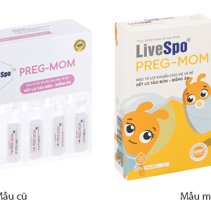 Men vi sinh LiveSpo Preg-Mom bổ sung lợi khuẩn mẹ và bé hộp 20 ống x 5ml