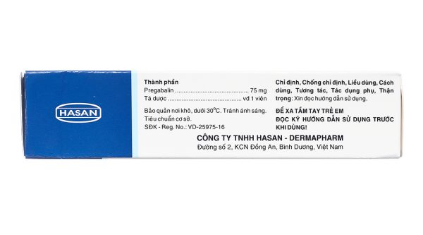 Premilin 75mg trị động kinh, đau dây thần kinh (3 vỉ x 10 viên)