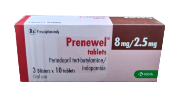 Prenewel 8mg/2.5mg KRKA điều trị tăng huyết áp (3 vỉ x 10 viên)