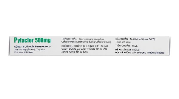 Pyfaclor 500mg trị nhiễm khuẩn (1 vỉ x 12 viên)