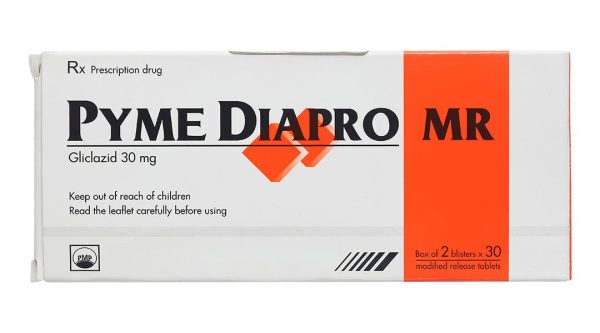 Pyme Diapro MR 30mg trị đái tháo đường tuýp 2 (2 vỉ x 30 viên)