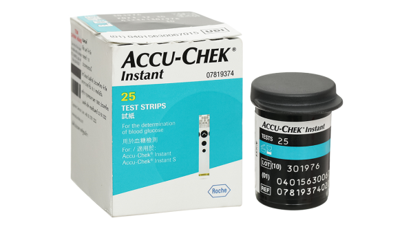 Que thử đường huyết Accu-Chek Instant hộp 25 que