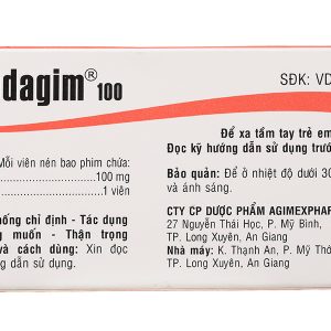 Racedagim 100 trị tiêu chảy cấp ở người lớn (2 vỉ x 10 viên)