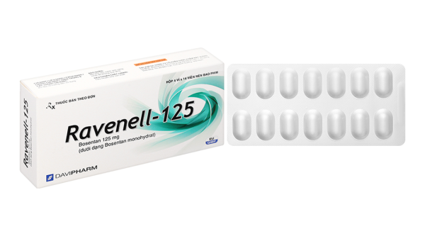 Ravenell-125 điều trị tăng áp lực động mạch phổi tiên phát (4 vỉ x 14 viên)