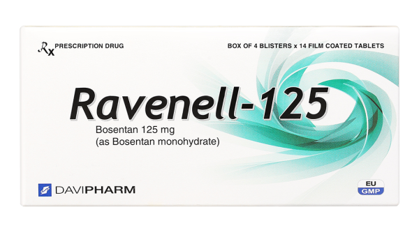 Ravenell-125 điều trị tăng áp lực động mạch phổi tiên phát (4 vỉ x 14 viên)