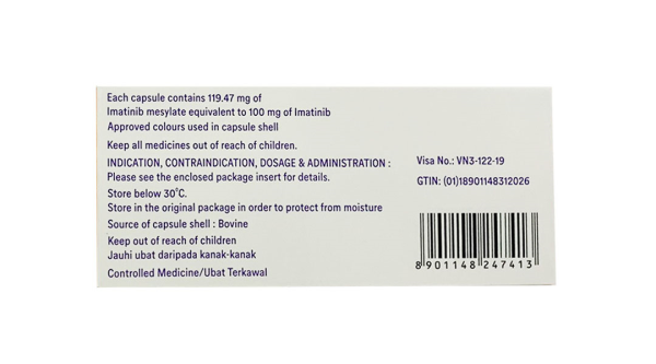 Redivec 100mg điều trị bệnh bạch cầu tủy mạn (6 vỉ x 10 viên)