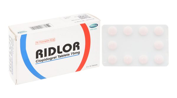 Ridlor 75mg thuốc trị rối loạn nghẽn mạch máu (3 vỉ x 10 viên)