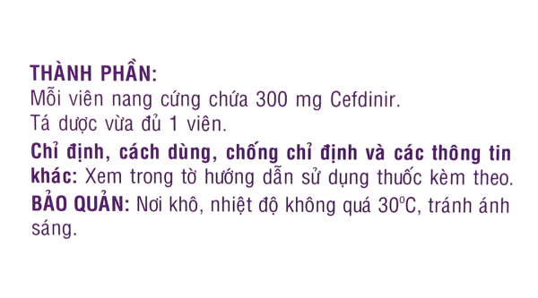 Rinedif 300 Cap trị nhiễm khuẩn từ nhẹ đến trung bình (3 vỉ x 10 viên)