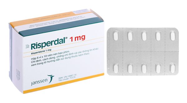 Risperdal 1mg trị tâm thần phân liệt (6 vỉ x 10 viên)